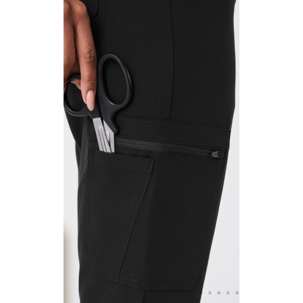 Figs High waisted Yola Skinny Scrub Pants Small Black - Picture 3 of 7